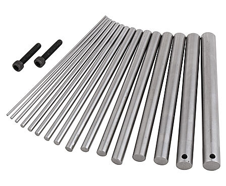 several sizes of metal rods