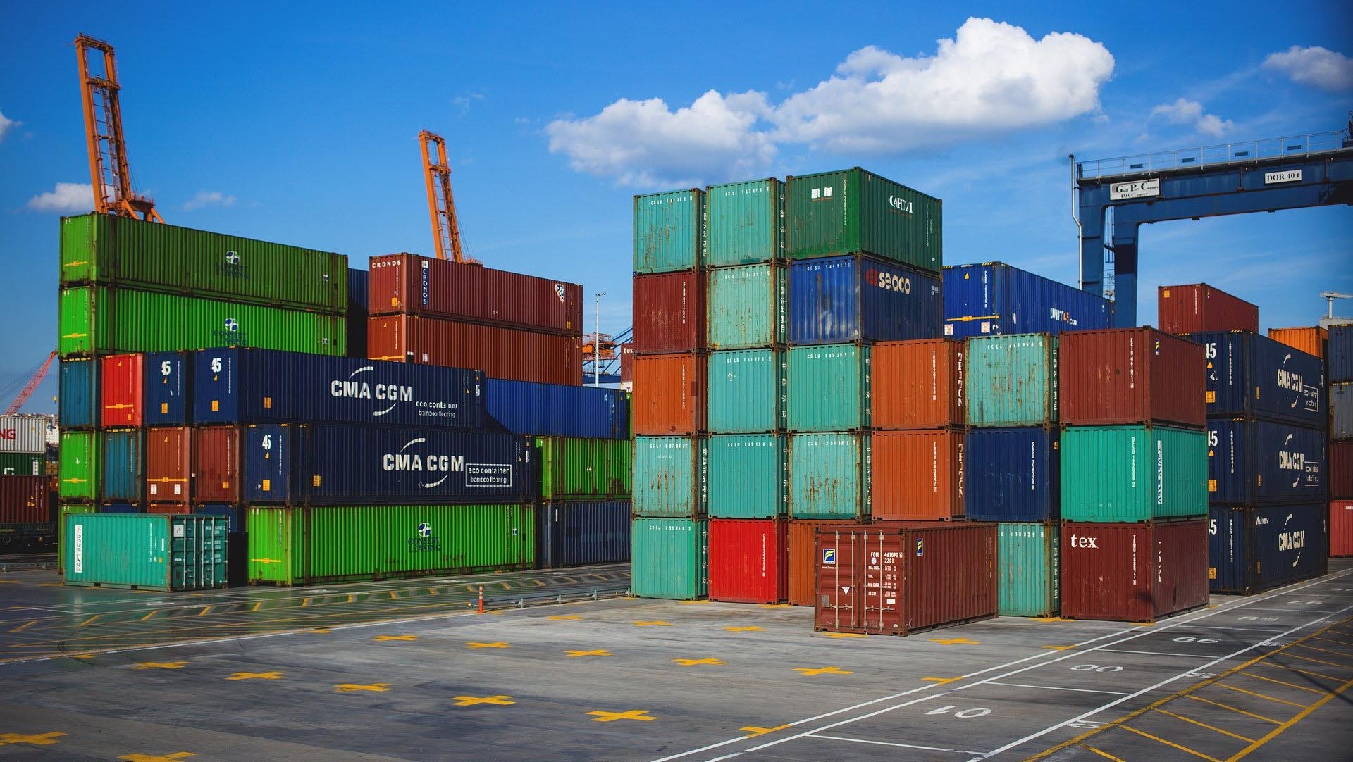 colorful shipping containers stored on a dock